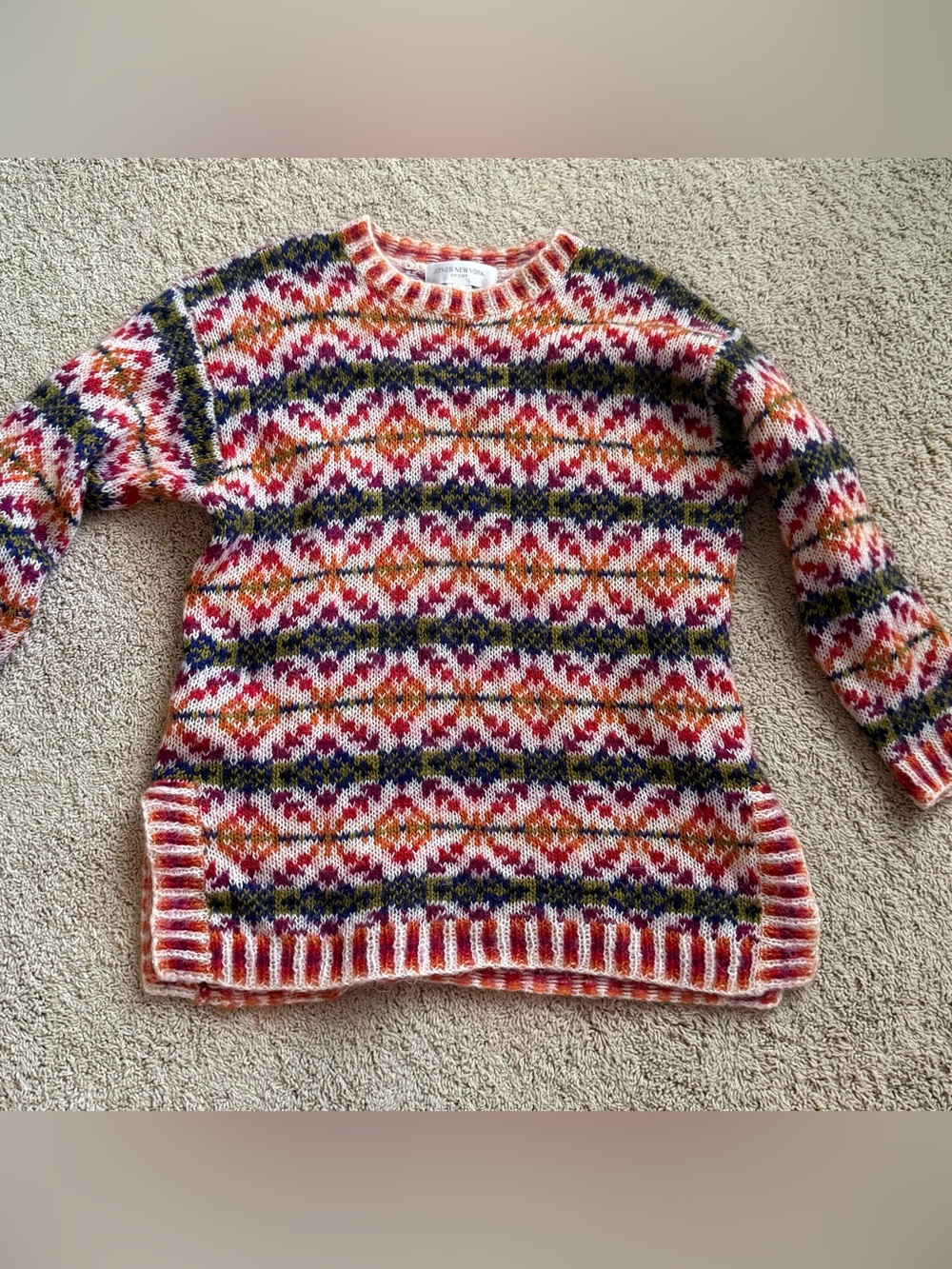 Vintage Multicolor Fair Isle Crewneck Sweater